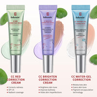 Shefave CC Red Correct With Centella Asiatica, Cc Cream Foundation - Green Colour Corrector, Tinted Spf 25, Colour Changing Foundation, Green Concealer For Redness - Balance Skin Tone & Reduce Redness