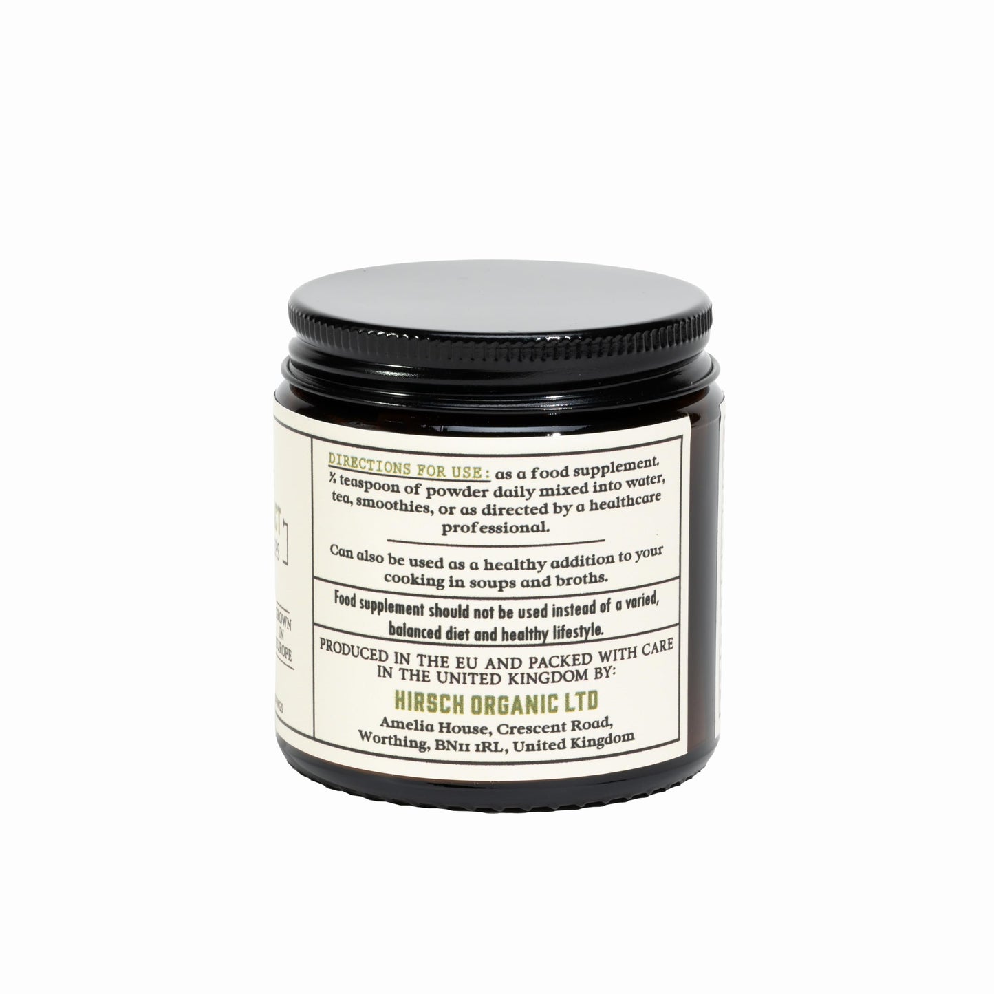 Hirsch Organic Cordyceps Sinensis High Strength Mushroom Extract Powder - Organically Grown in The EU - Non-GMO - No Added Fillers