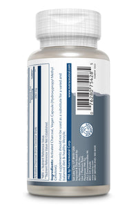 SOLARAY Activated Charcoal - 90 Vegan Capsules not Tablets - High Strength Supplement from Natural Coconut Shell - Lab Verified - Solaray