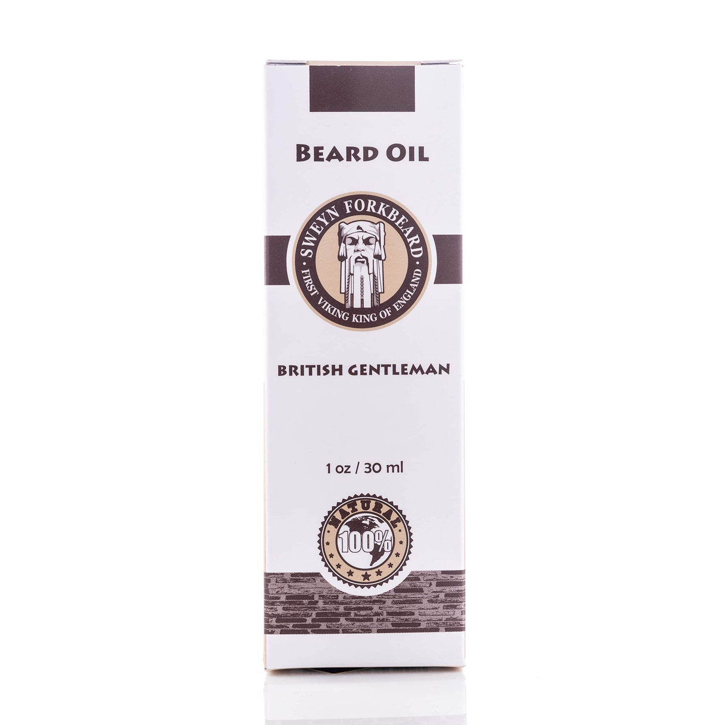 Beard Oil British Gentleman 100% Natural & Organic by Sweyn Forkbeard - A Beard Softener and Deep Conditioner For Men