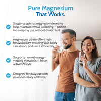 Health4All Magnesium Citrate 750mg 90 Capsules, High Strength 225mg Elemental Mg