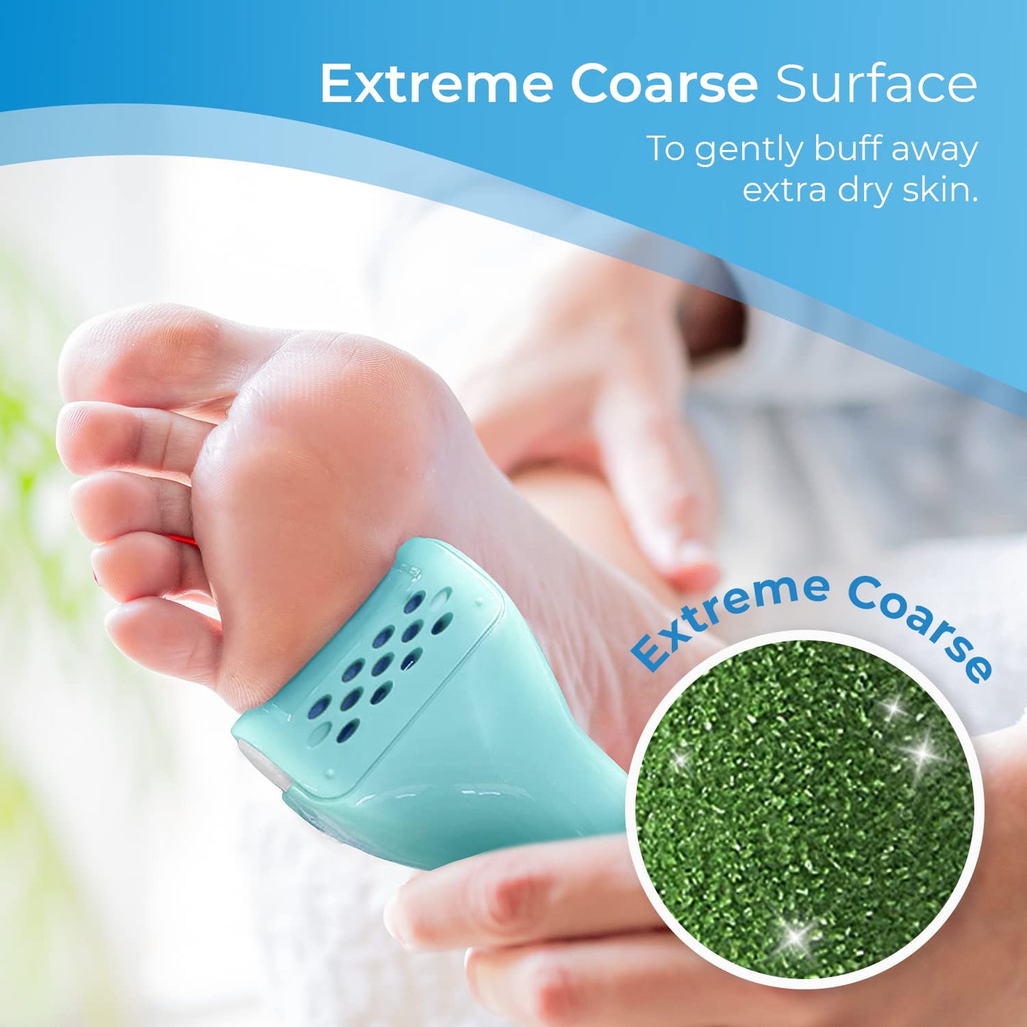 My Rollers 4 x Extreme Coarse Green Replacement Rollers Compatible with Emjoi Micro Pedi