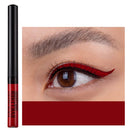 RenhuangFuxi Coloured Eyeliner Matte Liquid Eyeliner White Eyeliner Long-Lasting Waterproof Liquid Eye Liner Highly-Pigmented Colourful Eyeliner for Eye Makeup Tools Black Purple Brown (DrakRed-18)
