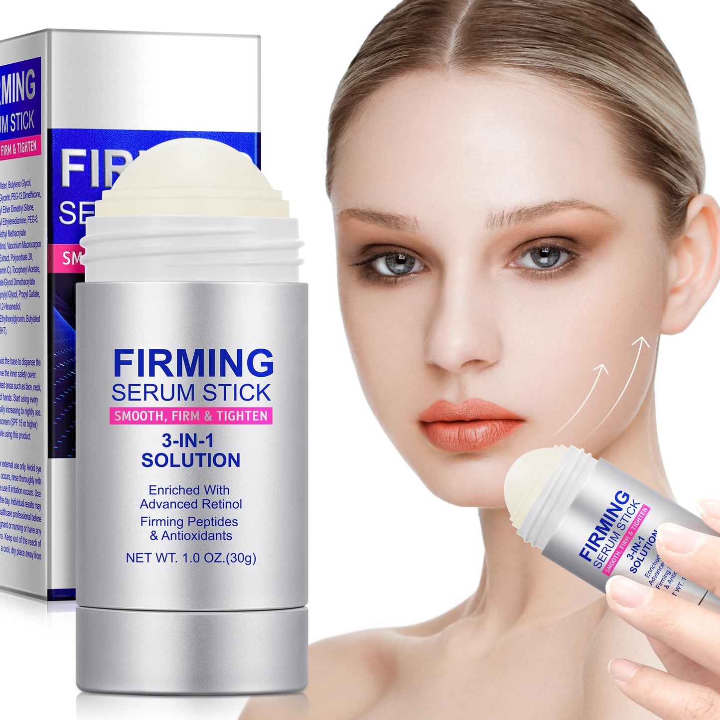MXCZBSM Retinol Firming Essence Stick,Concentrated Serum Stick,Rich In Advanced Retinol And Antioxidants,Reduce Wrinkles,Enhance The Elasticity Of The Skin,Hydration And Moisturizing