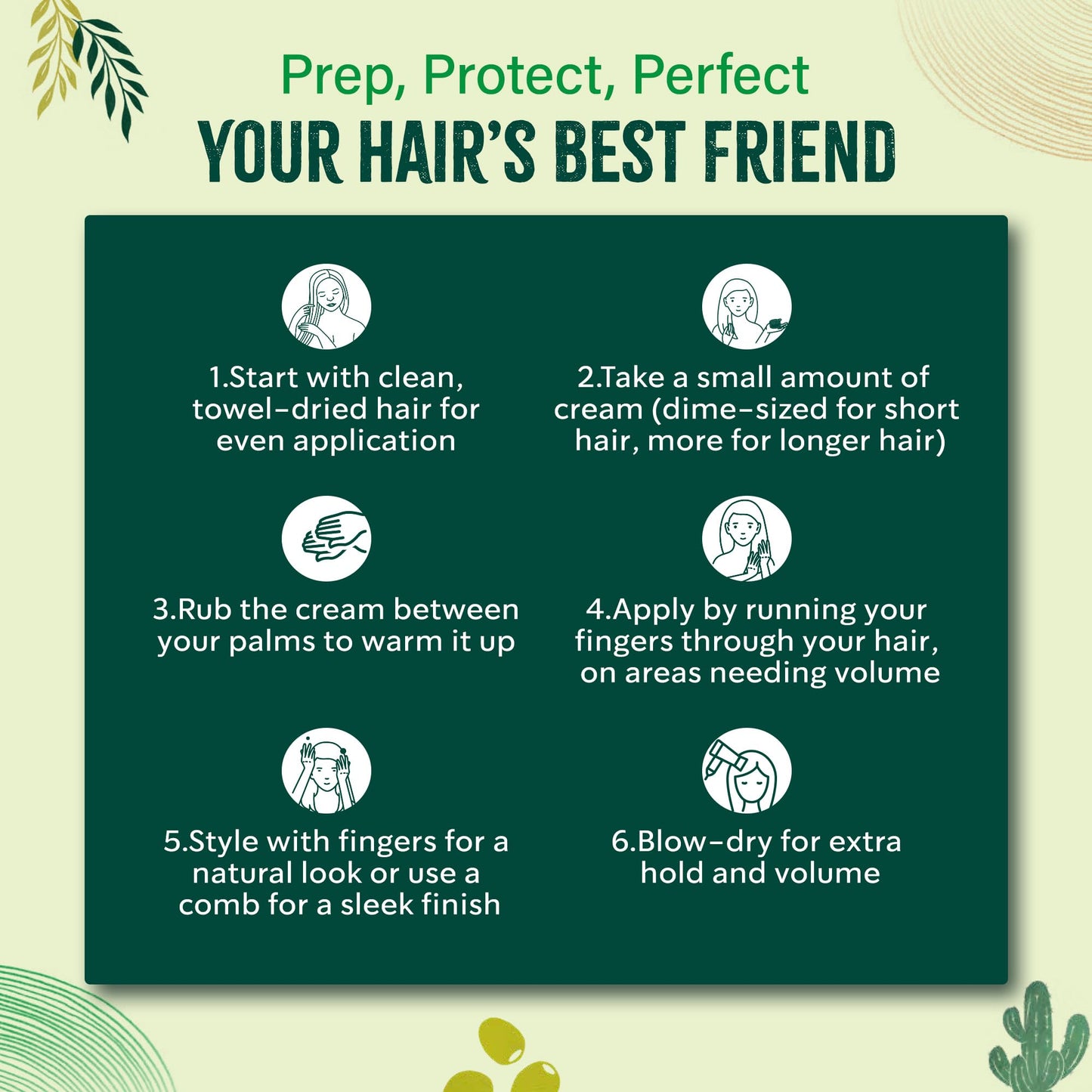Vatika Naturals Hair Cream - Anti-Breakage (210ml, Cactus) | Strengthening Formula with Olive, Cactus & Ghergir for Strong, Stylish Hair