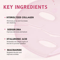 Trendyfave Collagen Face Mask, Pink Collagen Jelly Gel Mask, Korean Face Mask, Collagen Mask - Collagen Overnight Face Mask, Pore Minimizing, Moisturize, Firm & Enhance Skin Vitality, Face Masks Beauty 4Pcs