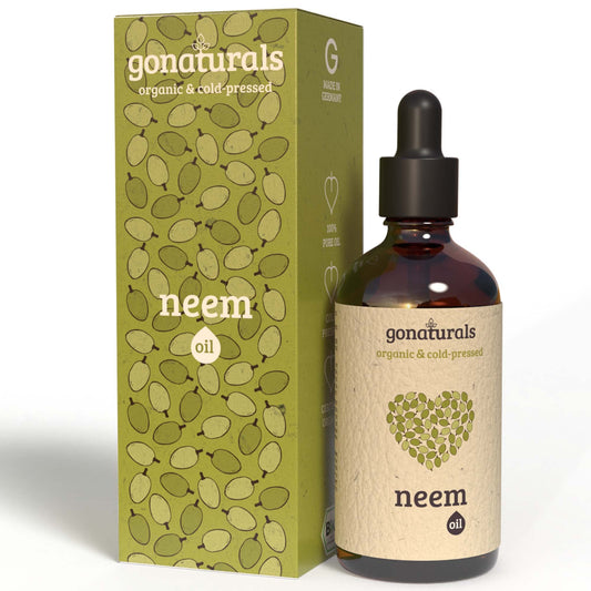 GONATURALS Cold Pressed Neem Oil for Skin - Organic Neem Oil - Neem Oil for Hair: Nail Oil, Eyebrow Oil & Scalp Oil for Hair Growth - Pure Neem Oil Organic - Alternative to Neem Cream (100 ml)