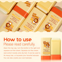Generic Kids Hair Wax Stick, 2-in-1 Design with Built-In Comb, Moisturizing Non-Greasy Hair Styling, Easy to Use, Portable and Compact for Kids