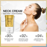 MINSHZEE AH-8 Firming Neck Cream, Neck Firming Cream with Roller, Reduces Wrinkles Fine Lines and Double Chin, Deeply Moisturises and Nourishes, Restores Firming Effect and Restores Nutrition (120G/4.230Z)