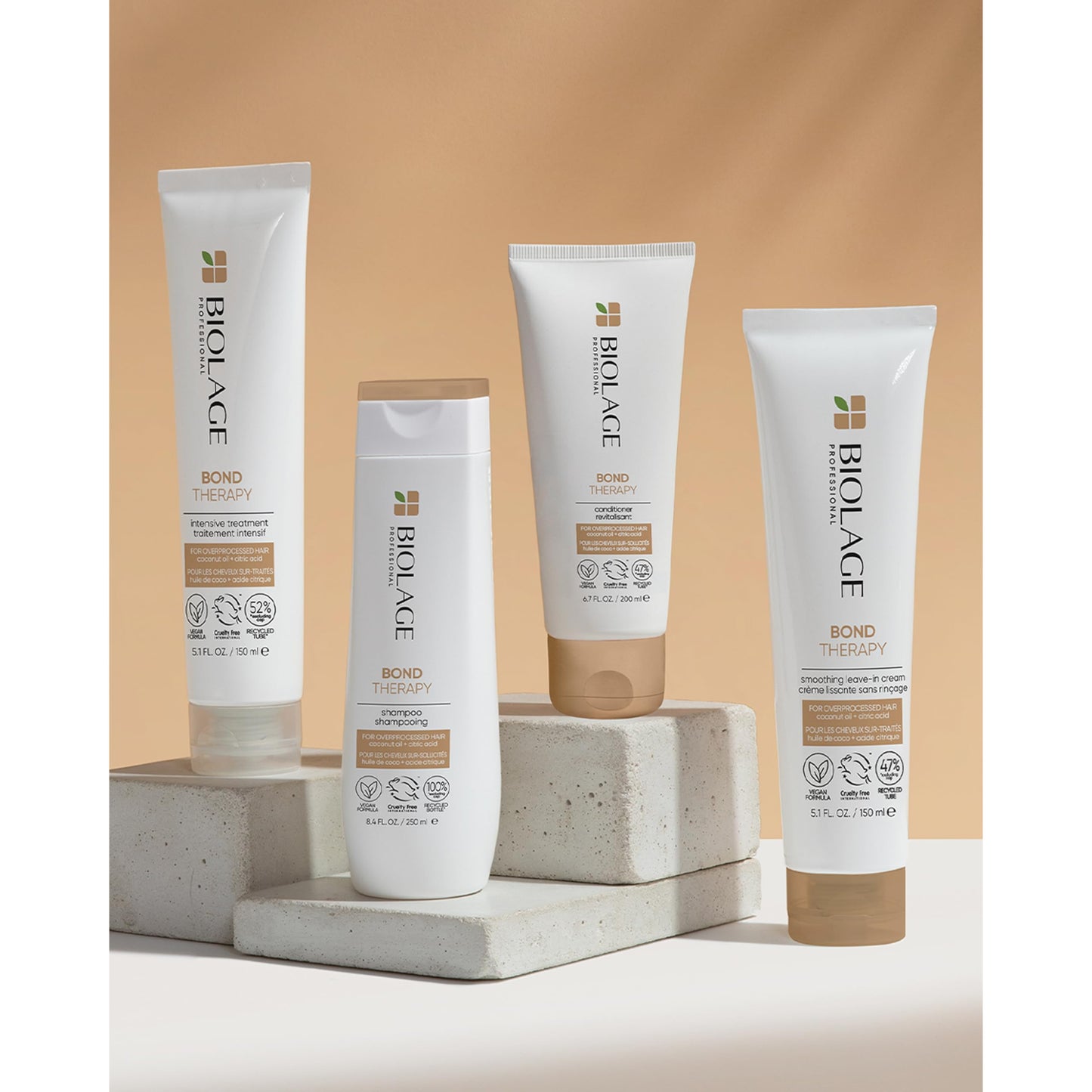 Biolage, Bond Therapy, Pre-Shampoo Intensive Treatment, Medium to Thick Hair, Moisturises & Repairs, Enriched with Coconut Oil & Citric Acid, 150 ml