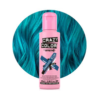 Crazy Color Vibrant Peacock Blue Semi-Permanent Hair Dye. Highly Pigmented Teal Turquoise Conditioning & Oil Nourishing Vegan Formula | No Bleach or Ammonia | 100ml