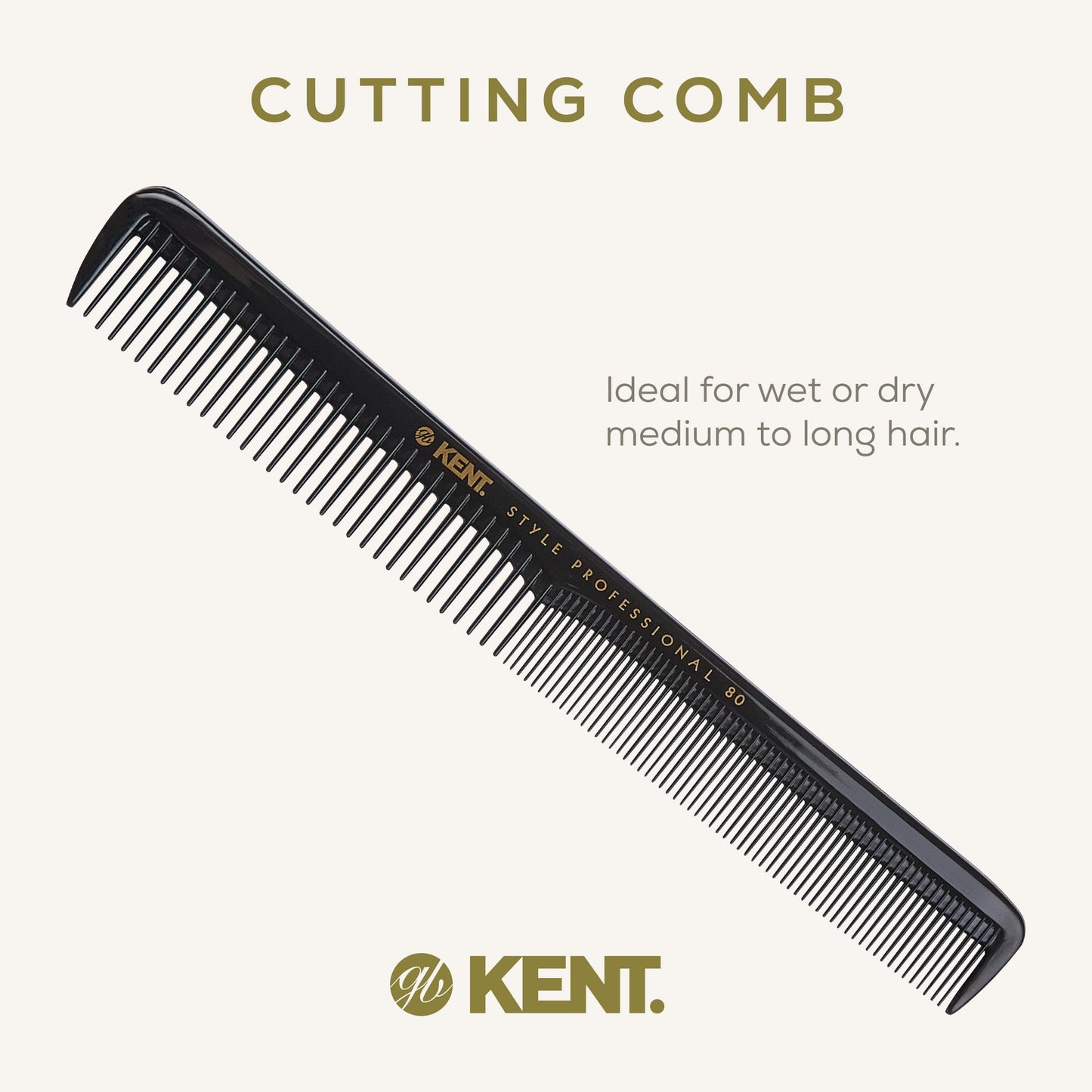 KENT Kent Coarse/Fine Deep Toothed Cutting Comb
