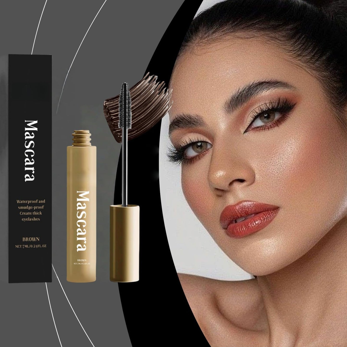 Beauty Mascara For Older Women,Volume & Lengthening Mascara Styling Eyelash,Mascara For Older Women,Brown Masc/ara Waterproof,Lengthening Masc/ara,Smudge Proof Mas/cara,Best Mas/cara For O/lder W/omen