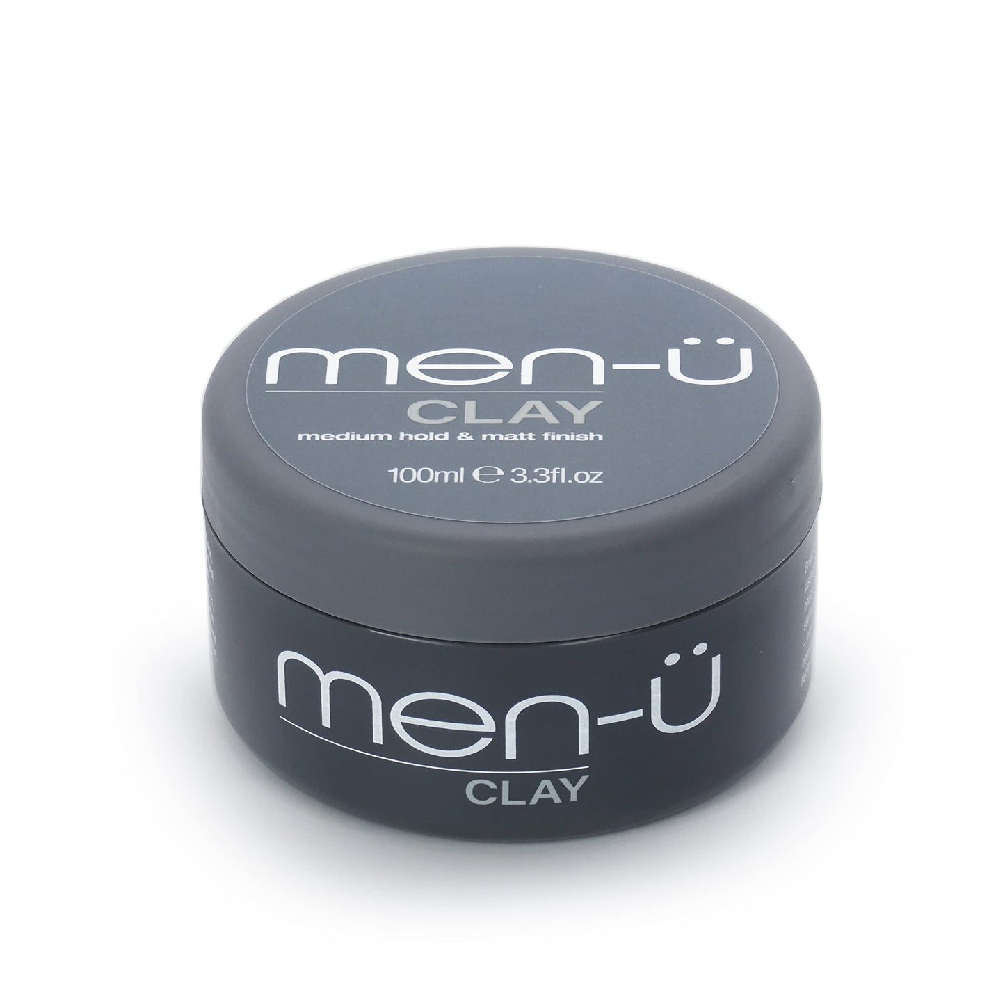 men-ü men-u hair CLAY 100ml, mens hair products – Great for matt, choppy and dishevelled styles. SIGNATURE WATERMELON FRAGRANCE - Mens hair wax w/medium hold & matt finish. Single walled 100ml styling puck