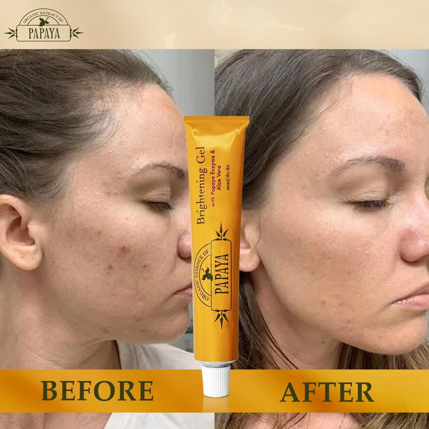 OMIC Organic Extract of Papaya Brightening Gel Tube | 30g | 1Oz