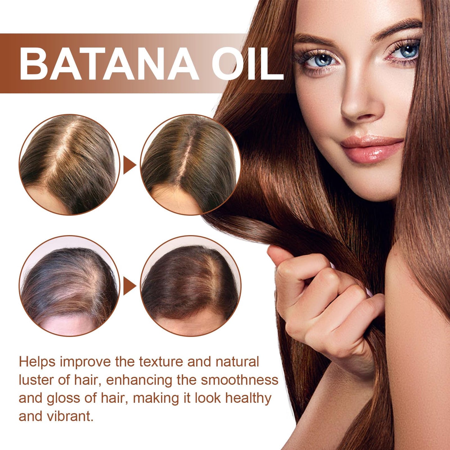 Angozo Batana Oil for Hair Growth,120ml Organic Batana Oil,Repairs Damaged Hair,Eliminates Split Ends and Enhances Hair Thickness for Healthier,Thicker