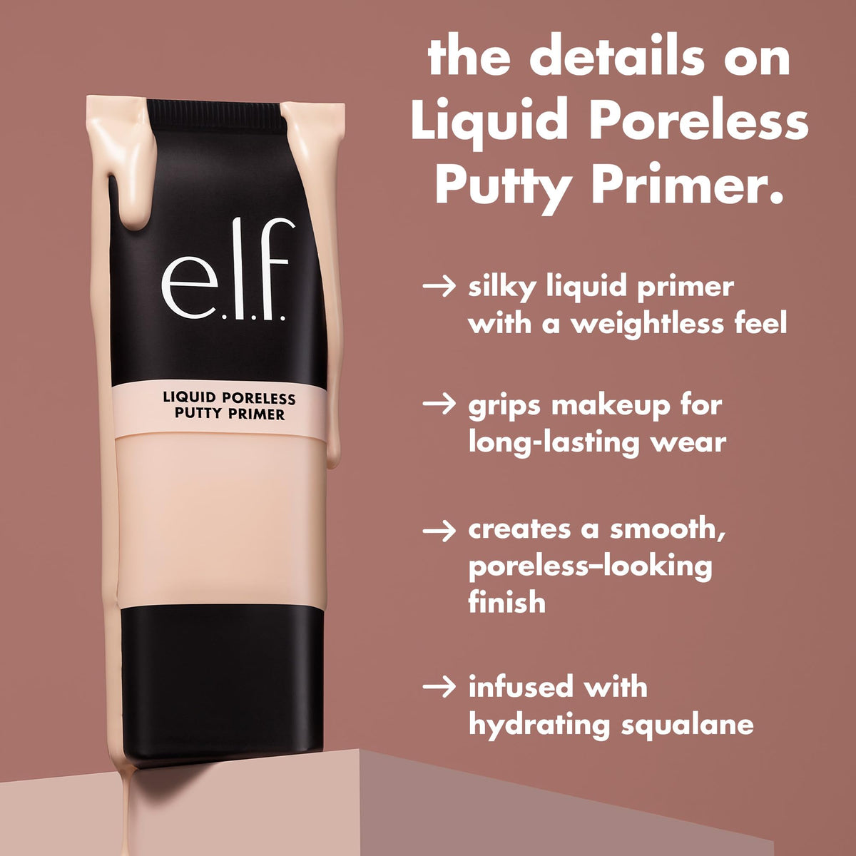 e.l.f. Liquid Poreless Putty Primer, Hydrating Liquid Face Primer For A Smooth Complexion, Grips Makeup For Longwear, Vegan & Cruelty-free