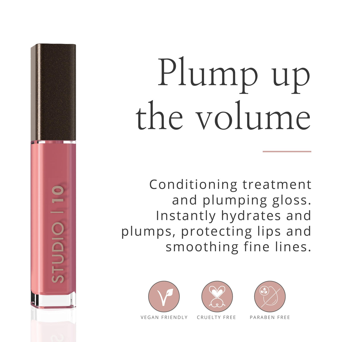 Studio10 Plumping Lip Gloss – Hydrating Hyaluronic Acid Lip Gloss with Soft Shine for Mature Dry Lips