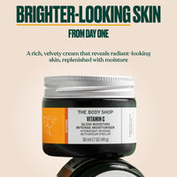 The Body Shop Vitamin C Glow Boosting Moisturiser (1x 50ml), Hydrating Face Moisturiser for Women, Water-Based Moisturizer with Vitamin C & Hyaluronic Acid, Face Cream for Radiant-Looking Skin