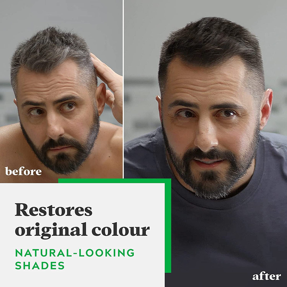 Just For Men Just for men Original Formula Dark Brown Black Hair Dye, Restores Original Colour for a Natural Look H45