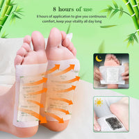 Jijizhazha 70 Pcs Natural Ingredients Detox Foot Patches,Organic Bamboo Vinegar Detox Foot Pads Improves Sleep Quality,Easy to Use(Extra Socks)