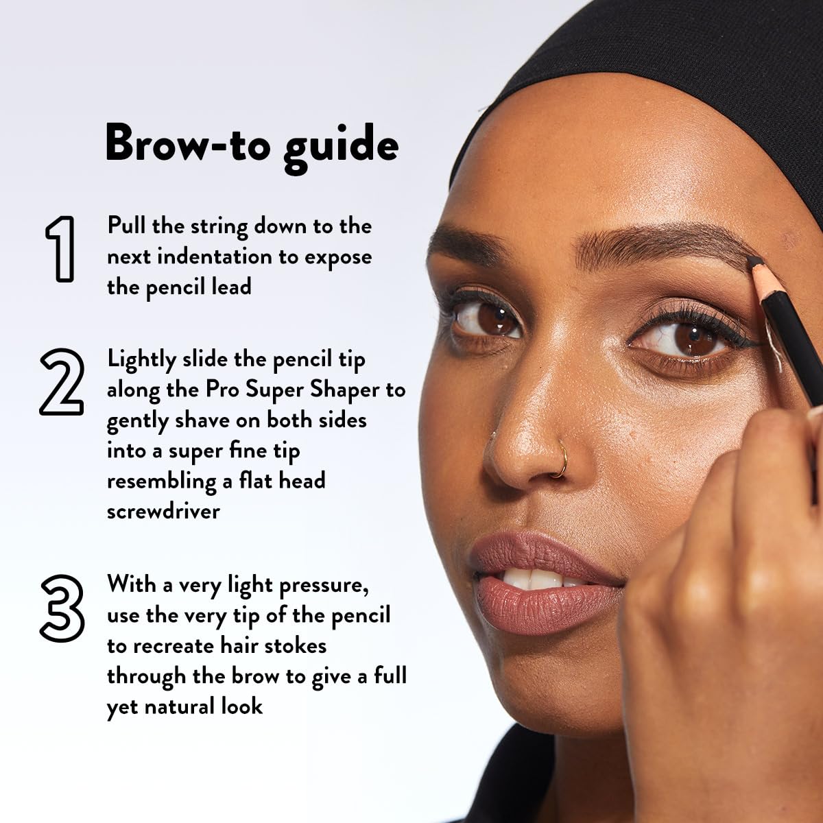 HD Brows HD BROWS Pro Pencil - Ultra-Fine Hair Stroke Pencil, Creates Realistic Strokes, Ultra-Fine Tip, Available in 4 Shades, Black - Ideal for Dark Hair or Extra Definition