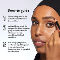 HD Brows HD BROWS Pro Pencil - Ultra-Fine Hair Stroke Pencil, Creates Realistic Strokes, Ultra-Fine Tip, Available in 4 Shades, Black - Ideal for Dark Hair or Extra Definition