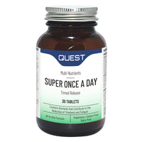 Quest Super Once A Day Multivitamin & Minerals 30x Tablets. 17 Vitamins & 12 Minerals with Vitamin A, B, C, D, Iron & Zinc for Men & Women. for Optimal Health, Reduces Fatigue & Immunity. (1 Pack)