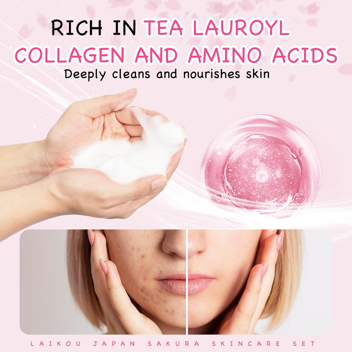 Leogony 13pcs Skincare Set for Teenagers Girls Kids, Cherry Blossom Gifts Skin Care Sets & Kits
