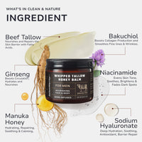 AxiomWarrior Beef Tallow Skin Care: Whipped Organic Beef Tallow Moisturizer Cream for Face & Body with Grass Fed & Finished - Hydrates, Smoothes, Nourishes Skin - Sensitive, Dry Skin - 2oz