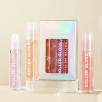 GEEWHILE Lip Gloss 3 Pcs Hydrating Lip Oil Set, Moisturizing Roll-On Lip Gloss Set Plumping Lip Oil Liquid Lipstick, No-Sticky Long Lasting Lip Glow Balm Lip Care for Dry and Chapped Lips