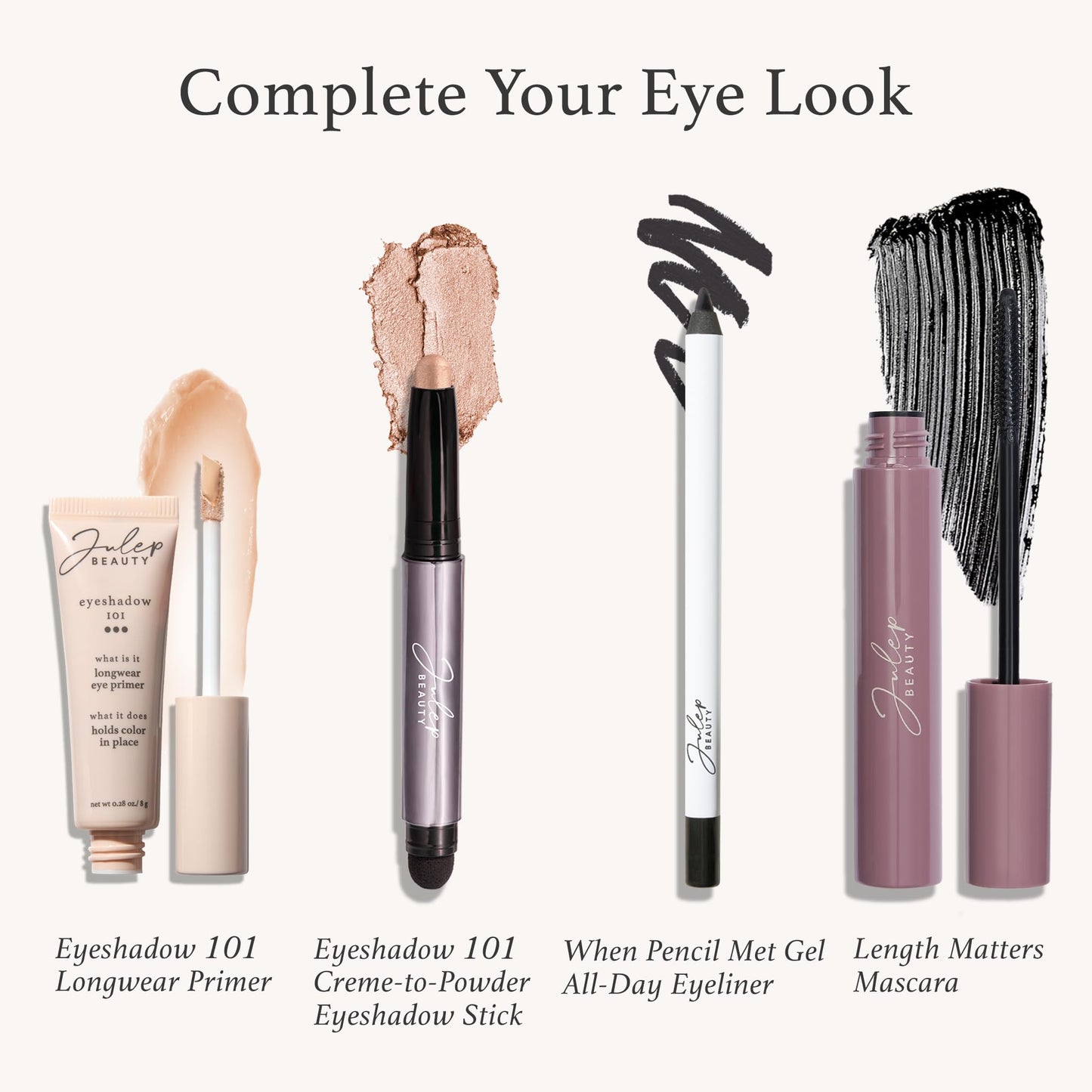 Julep Eyeshadow 101 Crème-to-Powder Eyeshadow Stick (Ochre Matte) Long-Lasting, Waterproof Eye Shadow - Blendable, Crease-Proof with Built-In Smudger