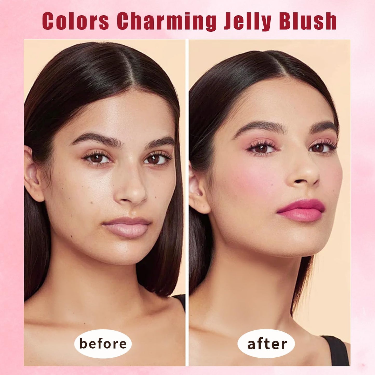 Onperpoe 4 Pcs Milk Jelly Blush Stick, Long Lasting 3 in 1 Milk Jelly Blush Stick for Cheeks Lips Eyes, Multipurpose and Blendable Jelly Blush