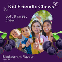 Solvotrin Active Iron Supplement 7 mg + Vitamin D for Kids – Increases Iron & Energy Levels – Gentle, Non-Constipating Blackcurrant Chews – Highly Absorbed – Supports Growth & Immune Health – 30 Chews