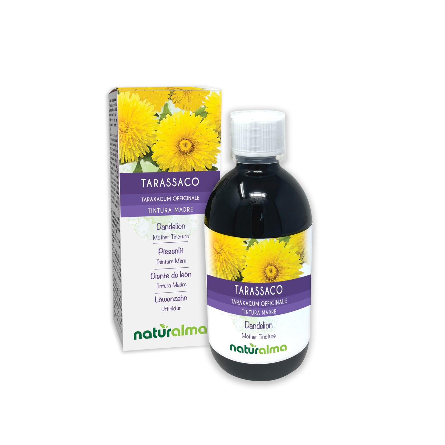 Dandelion (Taraxacum officinale) Roots and Leaves Alcohol-Free Mother Tincture Naturalma | Liquid Extract Drops 500 ml | Food Supplement | Vegan