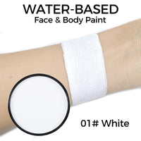 Erinde White Black Face Paint Palette, Water Based Face & Body Paint, Cream Makeup Palette Kit for Adults, Non-Toxic, Easy to Use, Blendable，Highly Pigmented