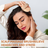 ElevateTech Meridian Pressure Brush, Wood Therapy Massage Tools for Belly Fat Wooden Meridians Massager Comb Handheld Massage Body Brush for Cellulite Remover, Lymphatic Drainage, Muscle Pain Relief