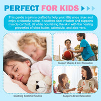 Magnesium Cream for Kids - Natural Soothing & Calming Magnesium Lotion with Aloe Vera & Chamomile, Perfect for Sensitive Skin, Promotes Relaxation & Better Sleep - 120g