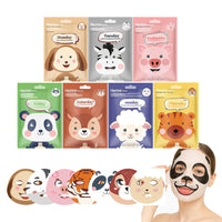 Generic Sheet Face Mask Set – 7-Pack Hydrating & Moisturizing Facial Masks, Fun Animal Print for Kids & Girls, Soothing Skincare Sheet Masks for Women, Spa Party Supplies, Self-Care Gift, Beauty Face Mask Set