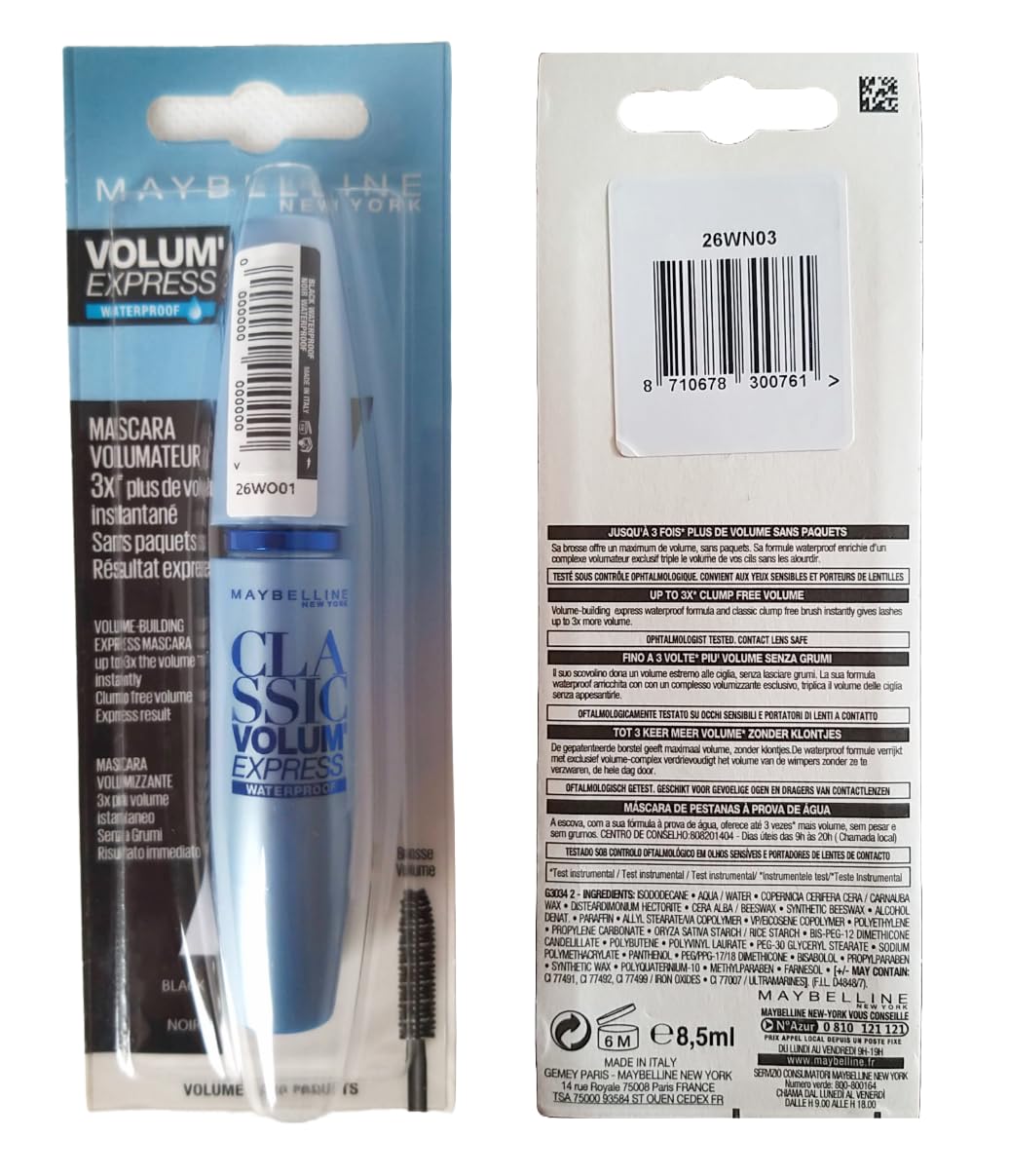 Maybelline Volum'Express Waterproof Mascara - Black