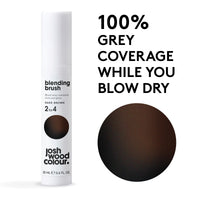 Josh Wood Colour Dark Brown Blending Brush Duo Bundle Grey Root Touch Up to Cover Regrowth in between Colouring, Temporary, WASHES OUT, Vegan, 2 Tubes