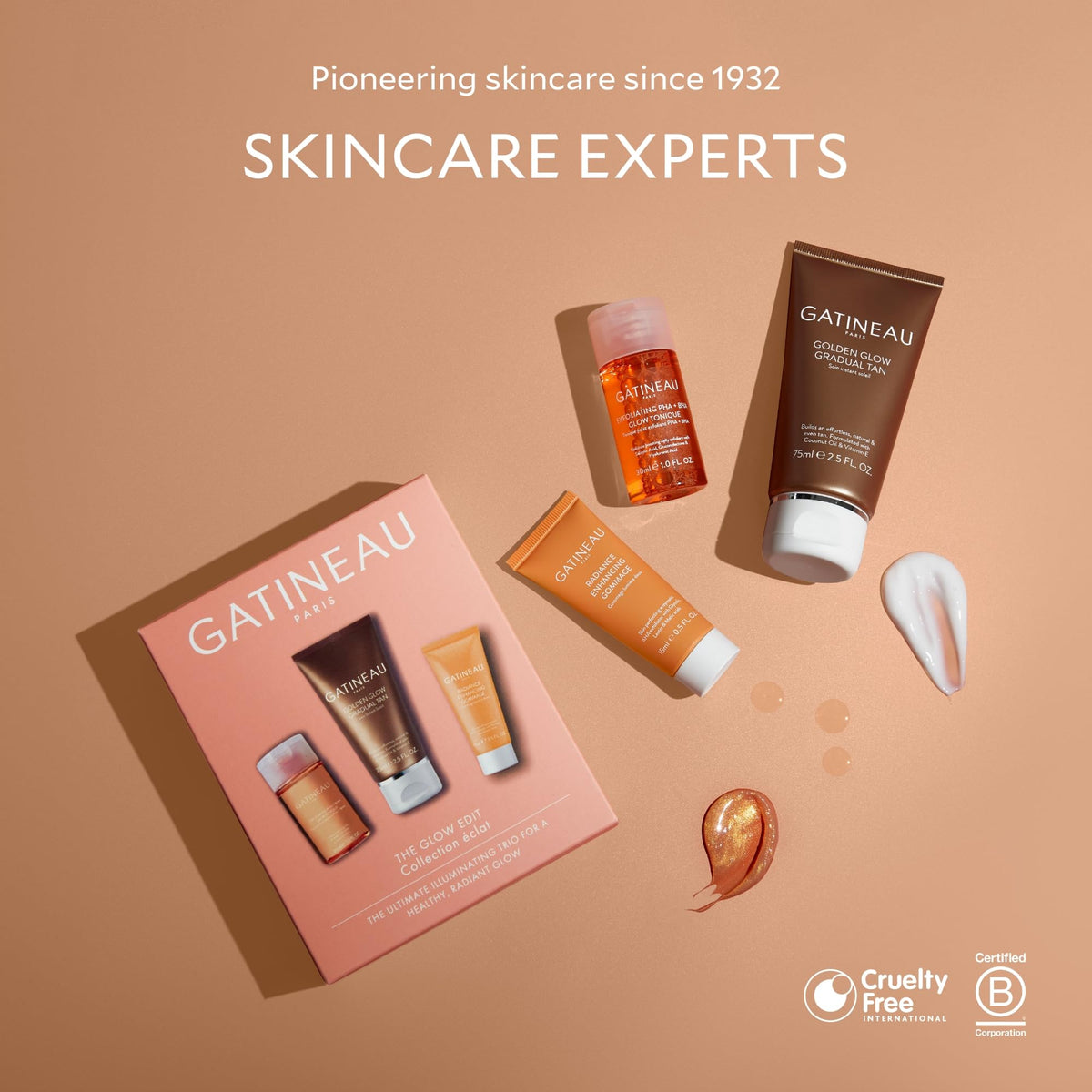 Gatineau - The Glow Edit Discovery Collection - Gradual Tan, Glow Tonique + Enzyme Exfoliating Gommage, Travel or Trial Gift Set