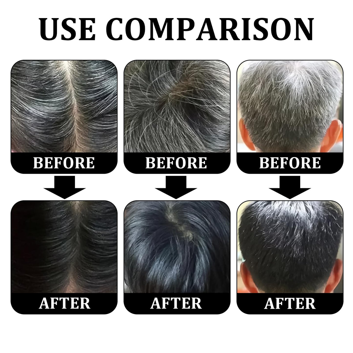 LINXINS Black Hair Shampoo for Natural Hair Colour Instant Black Hair Shampoo Hair Dye Shampoo for Men Women 3 IN 1 Long Lasting and Plant Formula (100ml)