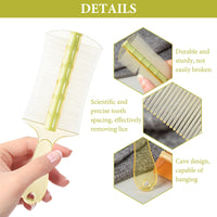 4 PCS Dandruff Comb Scalp Comb Psoriasis Comb 2 Hollow Tooth Comb with 2 Scalp Brush for Fine Hair and for Thick Hair for Removing Fleas Lice Dandruff and Tangled Hair