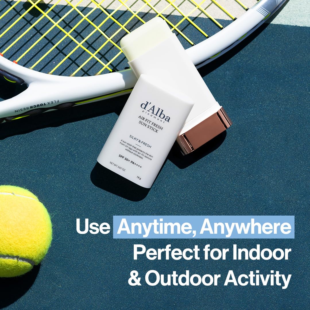 d'alba Piedmont Italian White Truffle Air Fit Fresh Stick SPF 50+ PA++++, Vegan Sunstick, Non-Sticky, Silky Powdery Finish, On-the-Go Sun Protection, Korean Skin Care (19g)