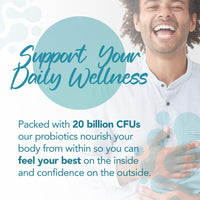 Zipvit Pro Bio 20 Billion CFU Probiotic, High Strength, 30 Vegan Probiotic Capsules for Men & Women, 3 Live Bacterial Cultures Including Lactobacillus & Bifidobacterium animalis
