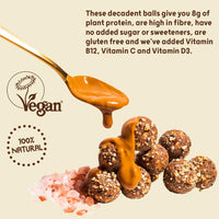 THE PROTEIN BALL CO Protein Balls Salted Caramel Flavour by The Protein Ball Co - 100% Natural Plant Based Vitamin Enriched Protein Snacks- 10 x 45g Bags- High Fibre, No Added Sugar, Gluten Free, No Artificial Sweeteners