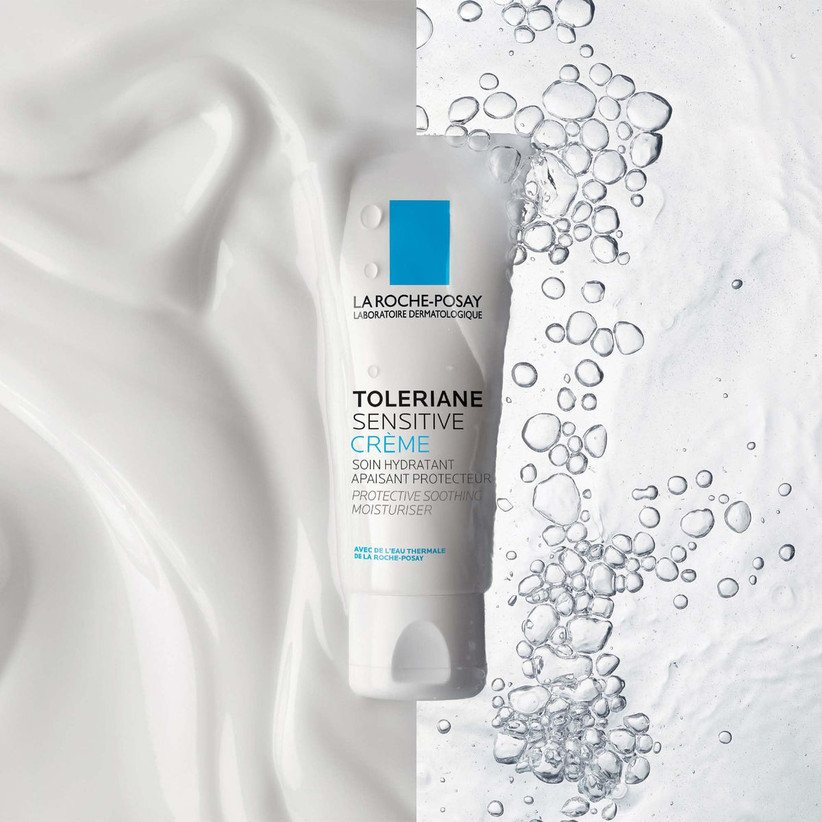 La Roche-Posay Toleriane Sensitive Cream, Face Moisturiser For Sensitive Skin, Prebiotic Hydrating Care, Thermal Spring Water, Repairs Cutaneous Barrier, Allergy UK Approved, 40ml