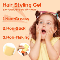 Generic 2-in-1 Hair Wax Stick with Built-In Comb for Kids, Moisturizing Non-Greasy Hair Styling Stick for Slick Back & Tidy Hair, Easy Styling, Compact & Portable, 0.71 oz
