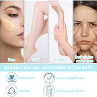 Jinjiar Concealing Foundation Perfecting Cream,Waterproof Long Lasting Even Skin Tone,All-Over Complexion Per/fector,Colour Corrector,Full Coverage Concealer,Corrector Makeup,Colour Correcting Cream
